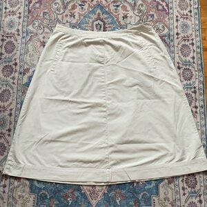 Boden Cream A-Line Skirt with Subtle Stitching